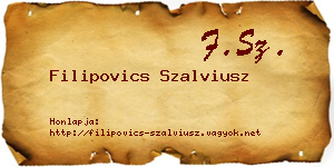 Filipovics Szalviusz névjegykártya